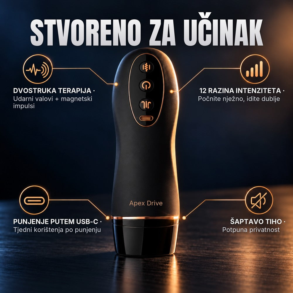 Apex Drive: 12 razina intenziteta u jednom kompaktnom uređaju na punjenje.