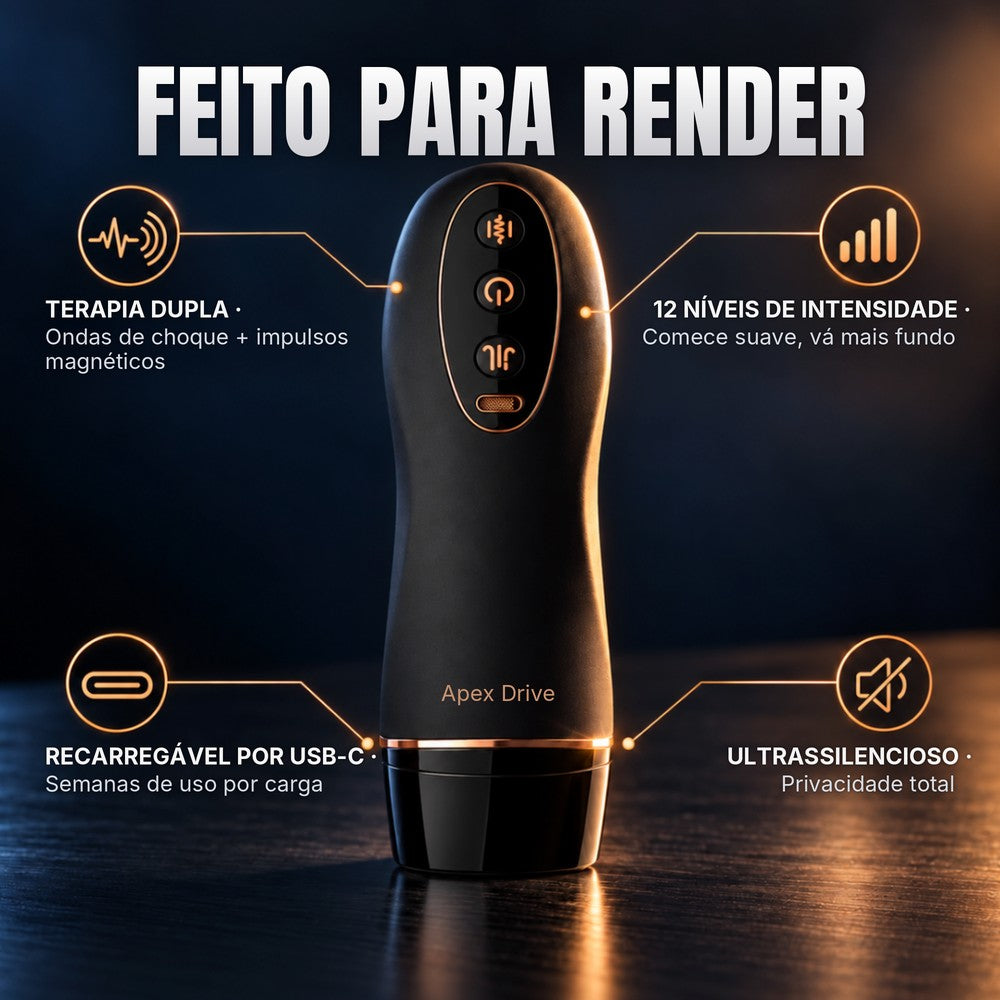 Apex Drive: 12 níveis de intensidade num aparelho compacto e recarregável.