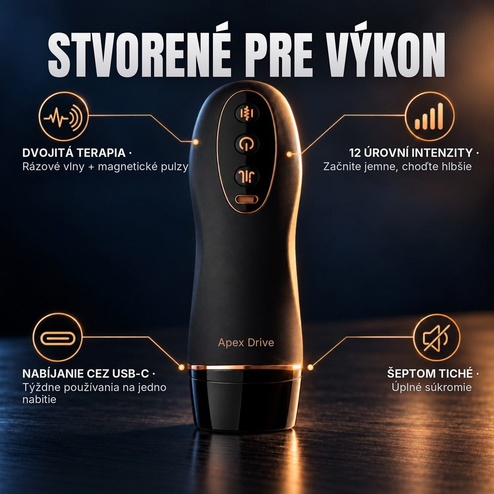 Apex Drive: 12 úrovní intenzity v jednom kompaktnom nabíjateľnom zariadení.